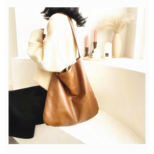 New Fashionable Denim Shoulder Bag PU Shopping Satchel for College Students Make-Up Tide Cloth Tote Mother Bag