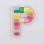Embroidered  Alphabet Letter Patch Custom Designer Glitter Backpack Hat Rainbow Letter Patches
