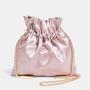 Custom Luxury Fashion Pink Wig Hair Packaging Bag Christmas Gift Jewelry Wedding Bags Satin Drawstring Bag