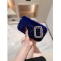 Luxury Red Crystal Clutch Bags Fashion Velvet Rhinestone Evening Bags For Party