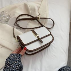 2022 Lady Designer Bags Fashion Flap Combine Colors Messenger for Women Magnetic Button Strap Sling Purse