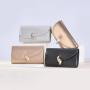 Fashion Party Bridal Handbag Chain Crossbody Bag Metal Rhinestones Leaf PU Clutch Bag Gold Evening Bags For Ladies