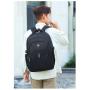 HR176 Men's Leisure Business Computer Bag Oxford Reduce Pressure Travel Sports Backpack Spliced Waterproof Laptop Insert Bag