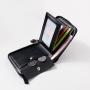 OEW046 Fashion Zipper Men's Wallet Money Bag Solid Color Business Short Wallet Pu Leather Coin Purse Business Credit Card Holder