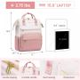 LOVEVOOK 15.6 17 in PU Leather Laptop Backpacks Woman Business Work Travel Back Packs Large Fashion Computer School Student Bags