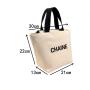 Gelory New Simple Canvas Tote Bag Fashion Portable Letter Canvas Tote Bag