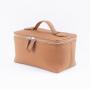 OEM Bolsa De Maquillaje Small Custom Quality Genuine Leather Beauty Case Make Up Travel Cosmetic Boxes Zipper Wash Toiletry Bags