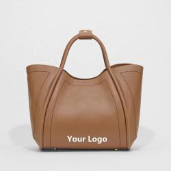 Wholesale Custom Logo Large Capacity Casual Ladies Tote Bags High Quality Pu Leather Fashion Hand Bags Luxury Women Tote Bags