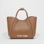 Wholesale Custom Logo Large Capacity Casual Ladies Tote Bags High Quality Pu Leather Fashion Hand Bags Luxury Women Tote Bags