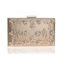 Factory direct wholesale brand new evening clutch bags PU fabric handmade metal floriation clutches for women party prom banquet