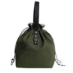 Bento bag Nordic Simple Ins Bundle Mouth Alphabet Webbing Thermal Insulation Meal Bag Canvas Portable Lunch Box