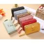 ZR245 New Solid Color Women's Wrist Strap Handbag Fashion Korean Version Long Zipper Wallet Large Capacity Wallet