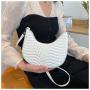 HR348 New Fashion Dumpling Shape Ladies Bag Simple and Trendy One Shoulder Crossbody Bag PU Leather New Moon Underarm Bag
