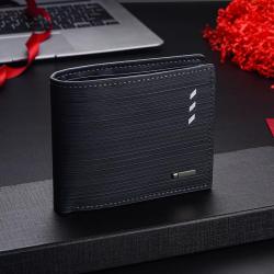 ZWY015 Daily Waterproof Solid Color Men Short Wallet New Fashion Wearable PU Money Clip Simple Portable Multi-card Card Case