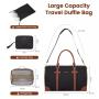 LOVEVOOK 21 in Weekender Bag with Toiletry pouch 3pc Overnight Bag with Shoe Quilted Gym duffle Wet Pocket Travel Duffle bag