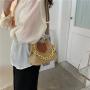 2023 New Korean Version Of Fashion Small Square Bag Trend Texture Chain Single Shoulder Bucket Bag Pu Leather Zipper Handbag
