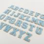 RTS 2.5 Inch Height Glitter Chenille Varsity Letters DIY Makeup Bag Patches Custom Embroidery Vowel Varsity Letter Patch
