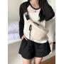 New Japanese and Korean ARC denim canvas bag niche print letter trend shoulder bag large capacity Tote bag