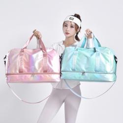 Wholesale High Quality Waterproof Fashion Colorful Shiny Travel Luggage Weekend Duffel Bag Sparkling Yoga Gym Bag