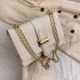 Direct Selling Bags for Women Stone Pu Leather Shoulder Crossbody Bags 2024 New Embossed Solid Color Chain Small Square Bag