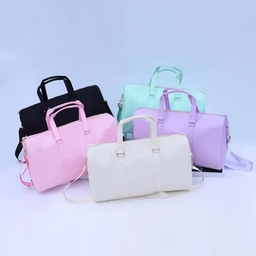 Keymay Free Sample Nylon Duffel Bag Waterproof Travel Gym Duffle Travel Bag Custom Duffle Weekender Bag