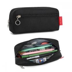 Gelory Custom Logo Zipper Pencil Case Bag Office College School Stationery Organizer Bag For Teens