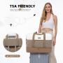LOVEVOOK 3pcs PU Nylon Luggage Weekender Bag with Transparent Toiletry Pouch Overnight Bag Waterproof Travel Duffel Bag Unisex