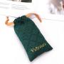 Custom Logo Printing Quilting Thick Satin Sunglasses Jewelry Packaging Bag Drawstring Satin Lipstick Storage Pouch