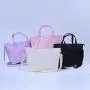 Keymay USA Warehouse Free Shipping 5 Colors Gold Zipper Waterproof Large Nylon Tote Bag Wholesale Handbags Tote Bag with Zipper