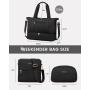 LOVEVOOK 3pc/set Weekender Duffle Bag with Shoe Compartment Gym Bag with Makeup Pouch Carry on Women's Travel Duffel Bag