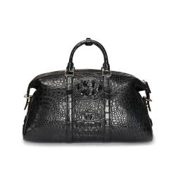 Custom Logo Real Crocodile Skin Leather Large Duffle Handbags Fashion Oversized Shoulder Crossbody Travel Duffel Bags For Men