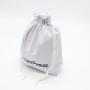 Eco- Friendly Square Bottom Canvas Drawstring Shoe Clothing Packaging Shopping Dust Bag White Cotton Canvas Gift Cosmetic Pouch