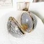 Hot selling rhinestone round bags diamond crystal bags evening clutch bag metal ball chain party women handbags
