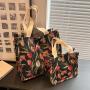 Large Capacity Tote Bag Women'S New Fashion Tote With Instagram Single Shoulder Canvas Shopping Bag