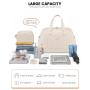 LOVEVOOK 2pcs/set Weekender Overnight Bag with Laptop Compartment Sports Gym Bag with Wet Pocket for Business Travel Duffle Bag