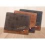 ZR005 English-style Hinge Gilded Printing Men's Purse Short Frosted Multi-card Large Capacity Lightweight Convenient Clip Bag