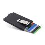 Slim Minimalist Front Pocket RFID Blocking Carbon Fiber Metal Wallets for Men with Money Clip