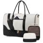 LOVEVOOK 3pcs/Set Travel Duffle Bag with Shoe Compartment & Wet Pocket Gym Sports Bag Overnight Weekender Bag for Women Men