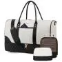 LOVEVOOK 3pcs/Set Travel Duffle Bag with Shoe Compartment & Wet Pocket Gym Sports Bag Overnight Weekender Bag for Women Men