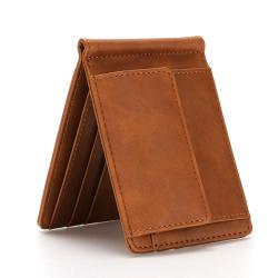 HF015 CUIKCA ID Credit Card Holder Short PU Leather Purse Pocket Wallet Classic Leather Mens Fashion Men Black Casual Coffee Gif