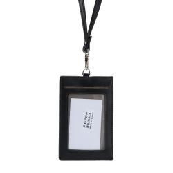 KBW227 Custom soft plastic id working name badge pvc card holder with neck strap polyester lanyard