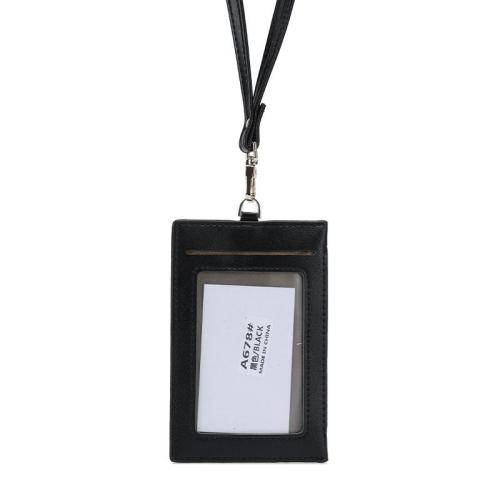 KBW227 Custom soft plastic id working name badge pvc card holder with neck strap polyester lanyard