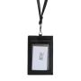 KBW227 Custom soft plastic id working name badge pvc card holder with neck strap polyester lanyard
