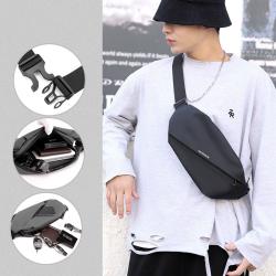 Gelory Custom Logo Men's Running Mobile Waist Bag Multi functional Large Capacity Chest Bag Casual One Shoulder Crossbody Bag