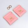 Wholesale Small Pink Pu Leather Gift Packaging Bag Jewelry Pouch With Magnet Mini Leather Necklace Jewelry Bag