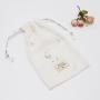 Custom Embroidery Printed Pouch Gift Master Maternity Cloth Pouch Gauze Cotton Birth Gift Soft Muslin Cotton Bag