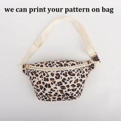 Keymay High Quality Gold Hardware Girls Multi-color Waterproof Nylon Waist Bag Tie Dye Crossbody Bag Kids Fanny Pack Waist Pack