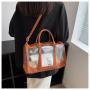 Pvc Clear Duffle Bag  colourful  Plastic Tote Shopping Bag Shoulder Transparent  With Logo Zipper Pvc Beach Hand Bag