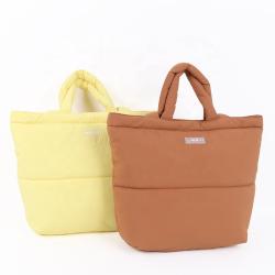 CHANGRONG Custom Lightweight Down Cotton Padded Quilted Purse Puffer Tote Bag Handbags for Women