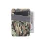 Slim card wallet rfid blocking camo green camouflage-print graphic leather card holder